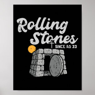 Easter Stone Was Rolled Away Risen Religious Men W Poster