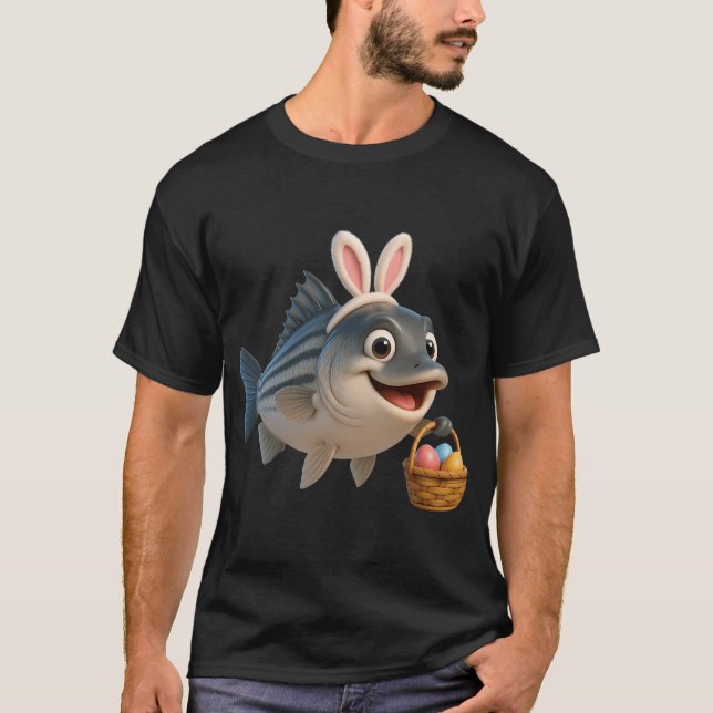 Easter Striped Bass T-Shirt (Front)