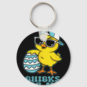 Easter Sunday Chicks Dig Me Funny Chicken Lover Bo Key Ring