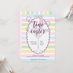 Easter Sunday Martini Cocktail Brunch Picnic Party Invitation