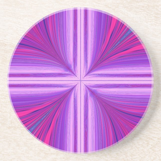 Easter Sunday Sunrise Resurrection Fractal Coaster (Front)