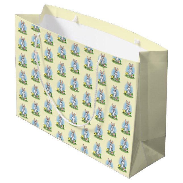Easter Sunday with the Easter Bunny Large Gift Bag (Back Angled)