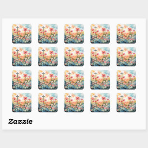 Easter Sunrise Square Sticker