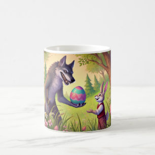 Easter Surprise – The Wolf’s Gift to the Bunny Coffee Mug