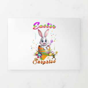 Easter Surprise Tri-Fold Holiday Card