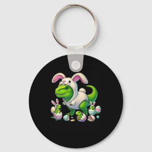 Easter T-rex Bunny Ears Funny Dinosaur Costume Kid Key Ring