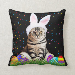 Easter Tabby Cat Cushion