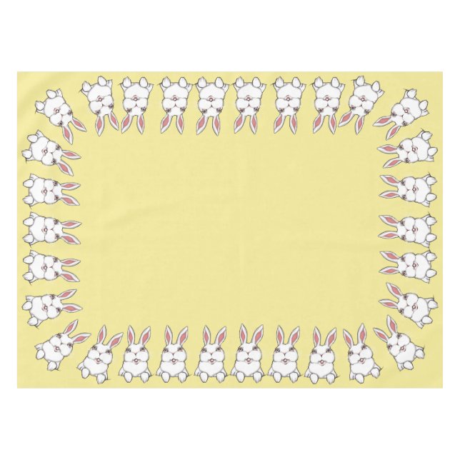 Easter Tablecloth Festive Easter Bunny Tablecloth (Front (Horizontal))