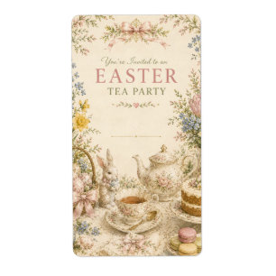Easter Tea Party , Vintage Floral Celebration