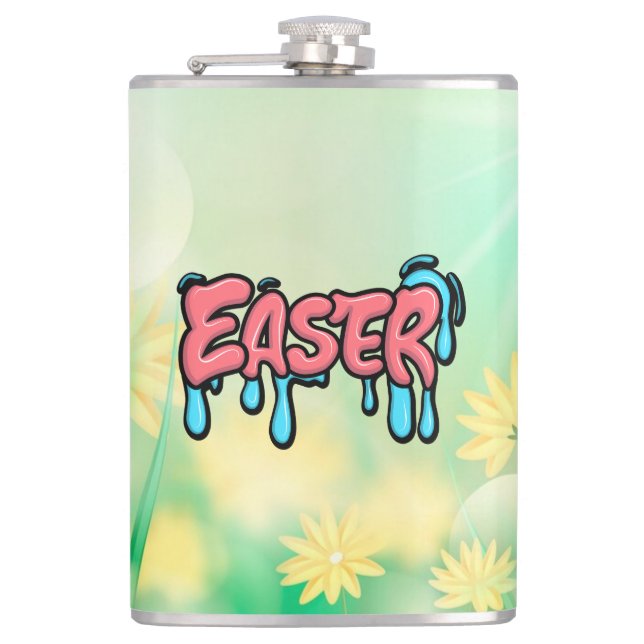 Easter Text Sublimation-61424 Hip Flask (Front)