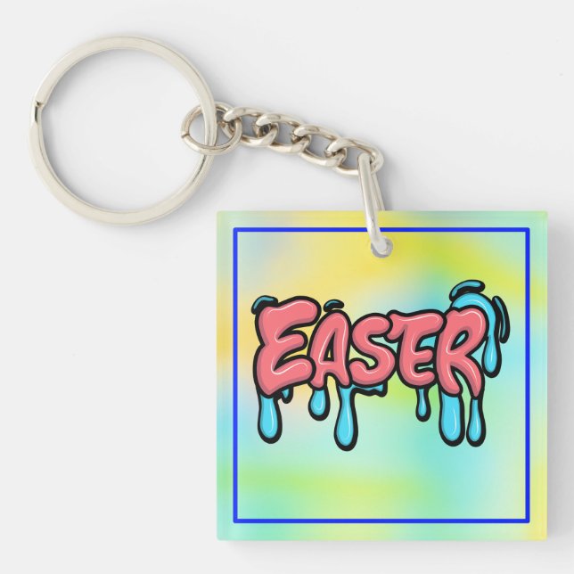 Easter Text Sublimation-61424 Key Ring (Front)