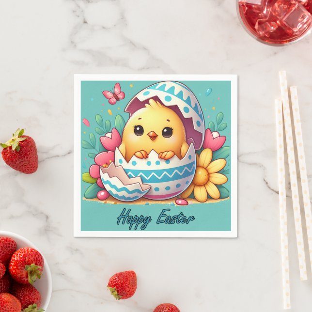 Easter - The Little Chick's Adventure Napkin (Insitu)