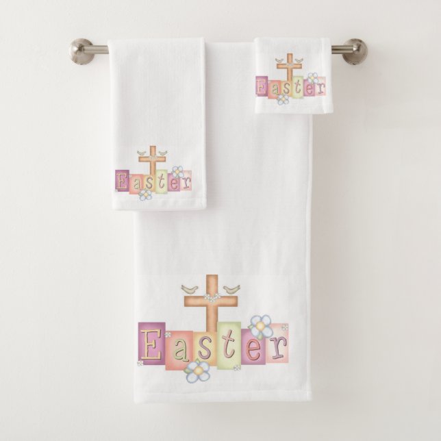 Easter Theme Bathroom Towel Set (Insitu)