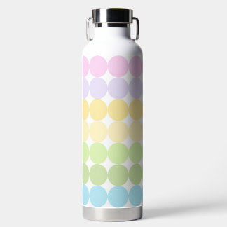 EASTER THEMED PASTEL COLORED CIRCLES WATER BOTTLE