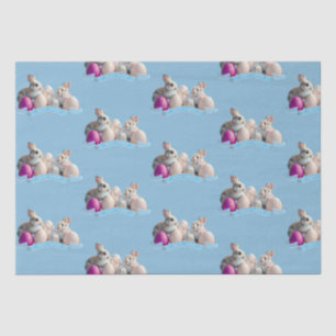 Easter Tissue Paper Two Rabbits & Easter Eggs