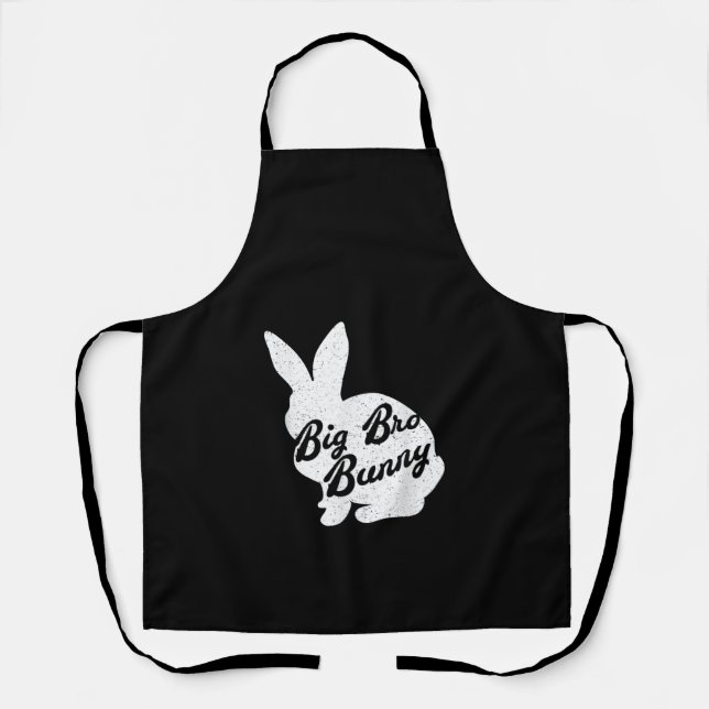 Easter To Big Bro Bunny Gift For Brother Apron (Front)