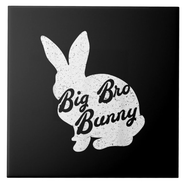 Easter To Big Bro Bunny Gift For Brother Ceramic Tile (Front)