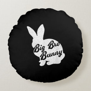 Easter To Big Bro Bunny Gift For Brother Round Cushion