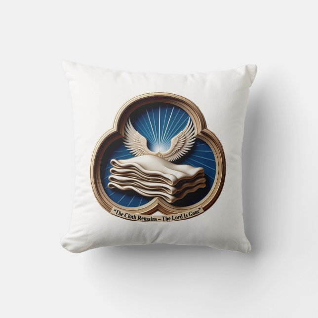 Easter Tomb Cloth Remains, Believer's Proof Gift Cushion (Front)