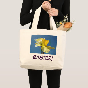 EASTER! tote bags Jesus Loves You! Daffodil Flower