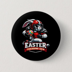 Easter Touchdown Crew Footll Lover 6 Cm Round Badge