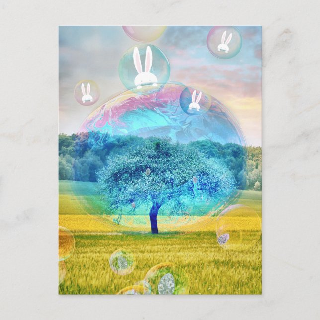 Easter Tree Holiday Postcard (Front)