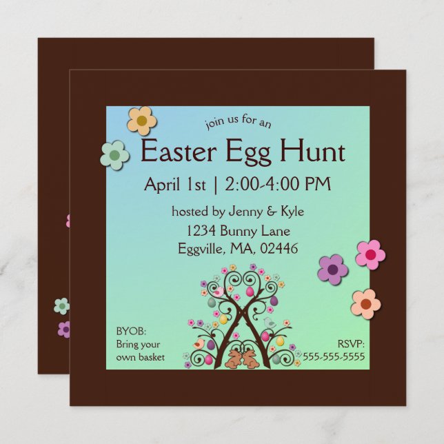 Easter Tree Invitation (Front/Back)