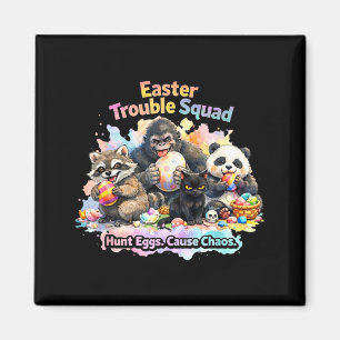 Easter trouble squad funny animal easter egg hunt magnet
