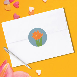 Easter Tulip Classic Round Sticker