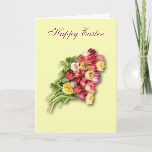 Easter Tulips Holiday Card (Front)