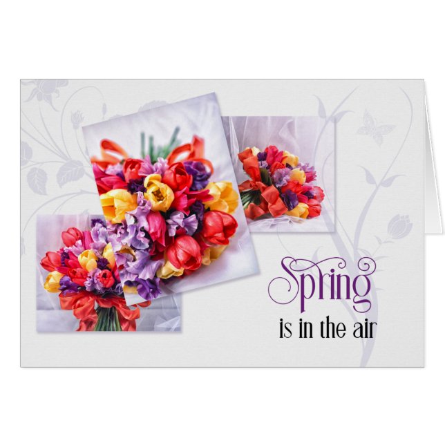 Easter Tulips Spring is in the Air Bright Bouquets (Front Horizontal)