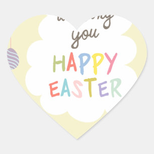 easter unicorn heart sticker