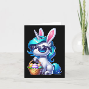 Easter Unicorn Shirt With Eggs Happy Easter Boys G Card