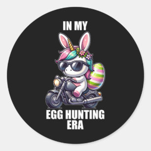 Easter Unicorn Shirt With Eggs Happy Easter Boys G Classic Round Sticker