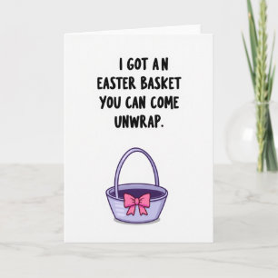 Easter Unwrap Basket Invitation Card