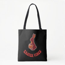 Easter Vibes Bunny Tote Bag