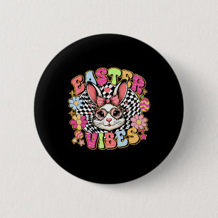 Easter Vibes Floral Bunny Rabbit Egg Coquette Bow 6 Cm Round Badge