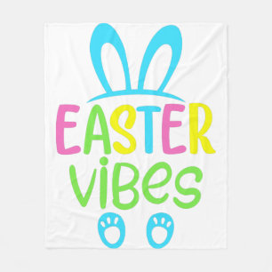 Easter Vibes Pastel Fleece Blanket