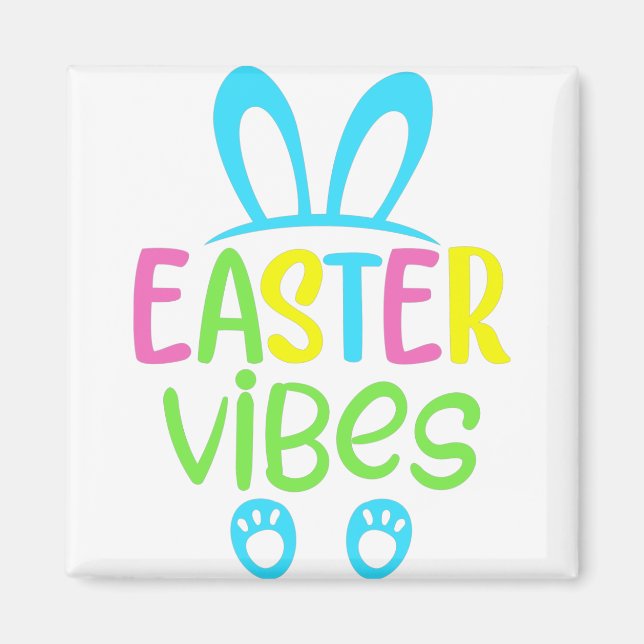 Easter Vibes Pastel Magnet (Front)
