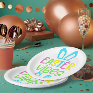 Easter Vibes Pastel Paper Plate