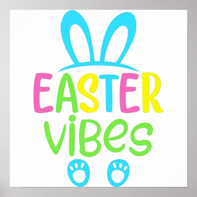 Easter Vibes Pastel Poster (Front)