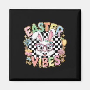 Easter Vibes Rainbow Bunny Coquette Bunny Easter G Magnet