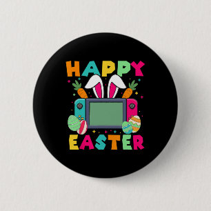 Easter Video Game Bunny Gaming Controller Gamer Bo 6 Cm Round Badge