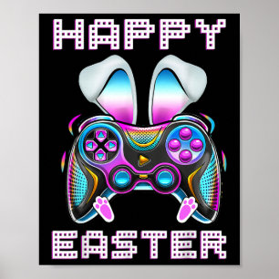Easter Video Game Controller Funny Gamer Boys Kids Poster