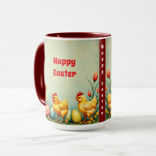 Easter Vintage 3 Little Chicken Holiday Collection Mug