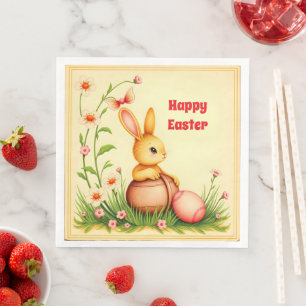 Easter Vintage Rabbit Holiday Collection Napkin