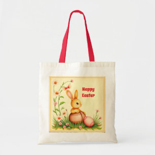Easter Vintage Rabbit Holiday Collection Tote Bag