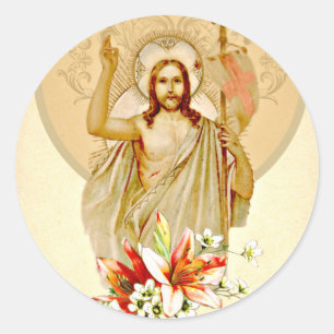 Easter Vintage Resurrection Pascha Religious Classic Round Sticker