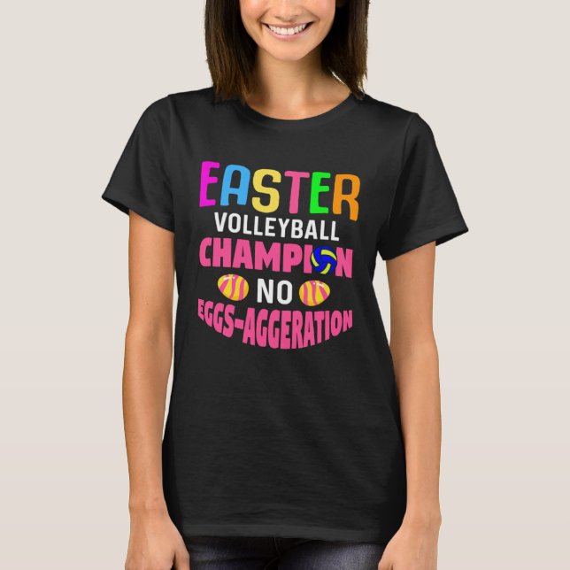 Easter Volleyball Bunny Rabbit Beachvolleyball T-Shirt (Front)