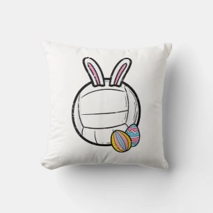 Easter Volleyball Bunny Sports Player Women Girls  Cushion